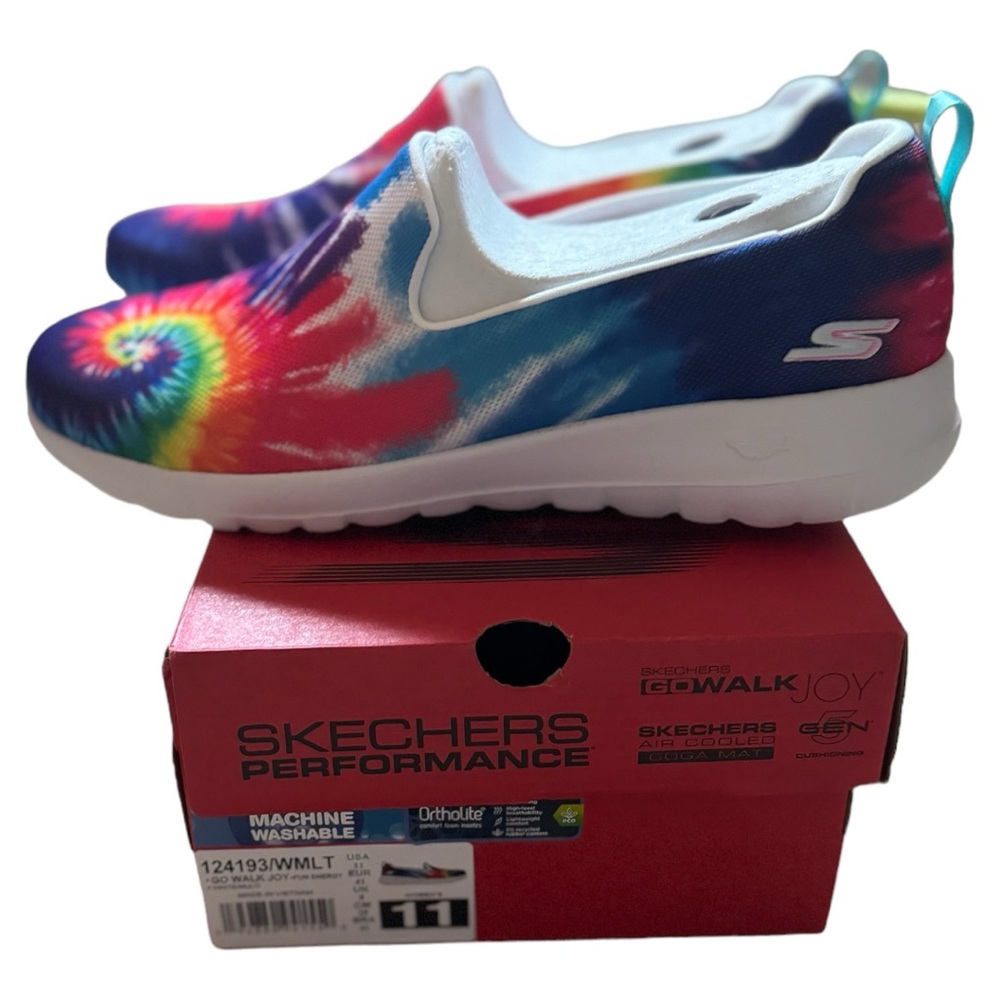 Skechers Slip-On Sneakers - Tie-Dye Rainbow